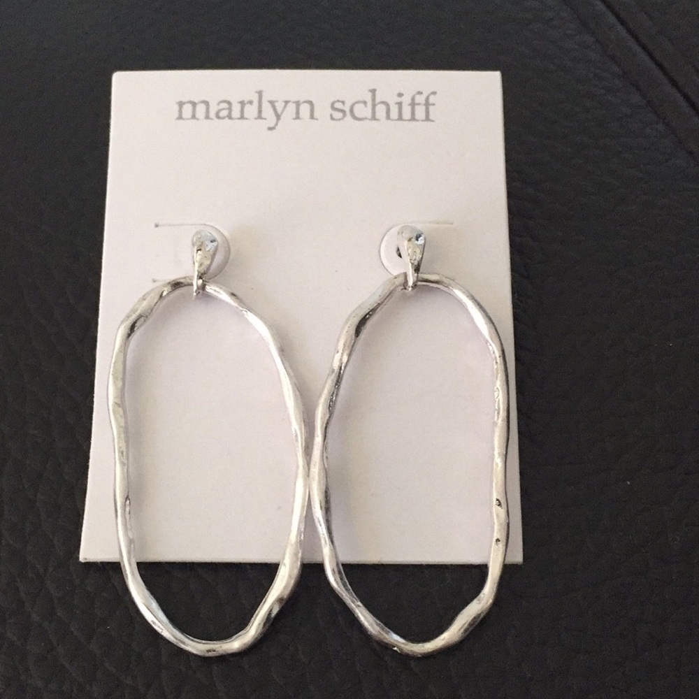 NEW Silver Hoop Earrings by Marlyn Schiff